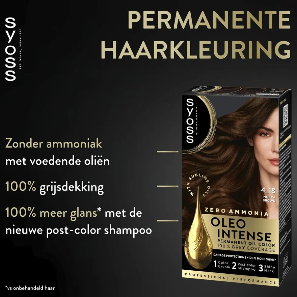 Syoss Oleo Intense 4-18 Mokkabruin Haarkleuring