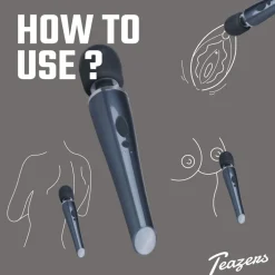 Teazers Black Lightning Wand Vibrator