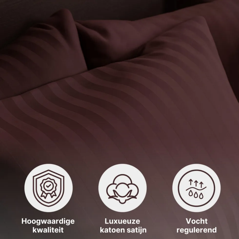 Ten Cate 100% Katoensatijnen Lits-Jumeaux Dekbedovertrek