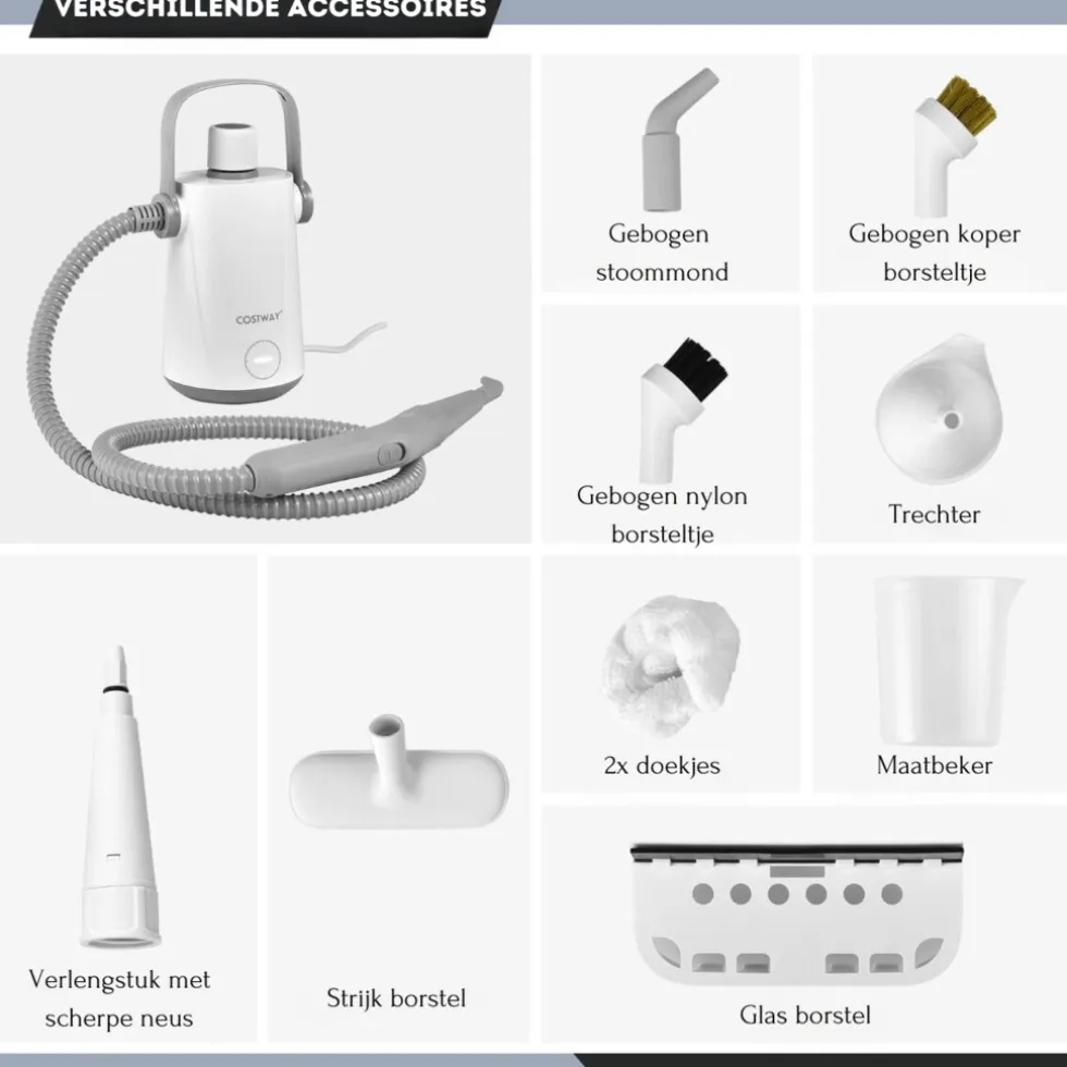 Trendmix handstoomreiniger met 10 accessoires