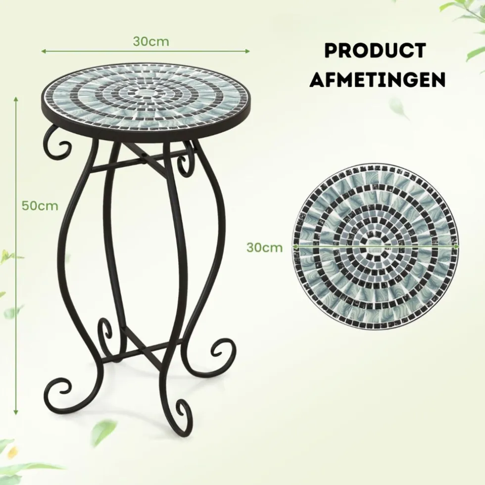 Trendmix Mozaïek Bijzettafel Keramiek voor Binnen en Buiten