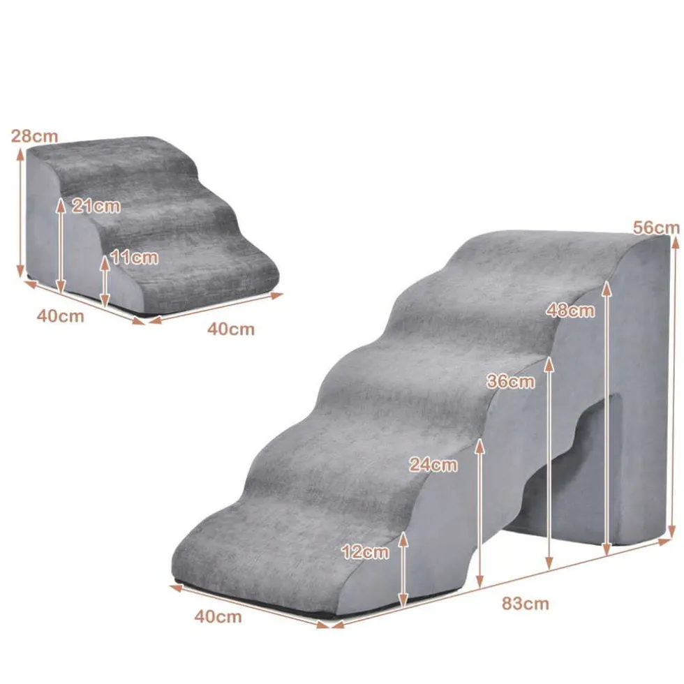 Trendmix twee delige huisdiertrap voor grote en kleine honden en katten met afneembare hoes