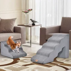 Trendmix twee delige huisdiertrap voor grote en kleine honden en katten met afneembare hoes