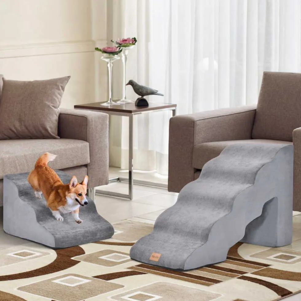 Trendmix twee delige huisdiertrap voor grote en kleine honden en katten met afneembare hoes