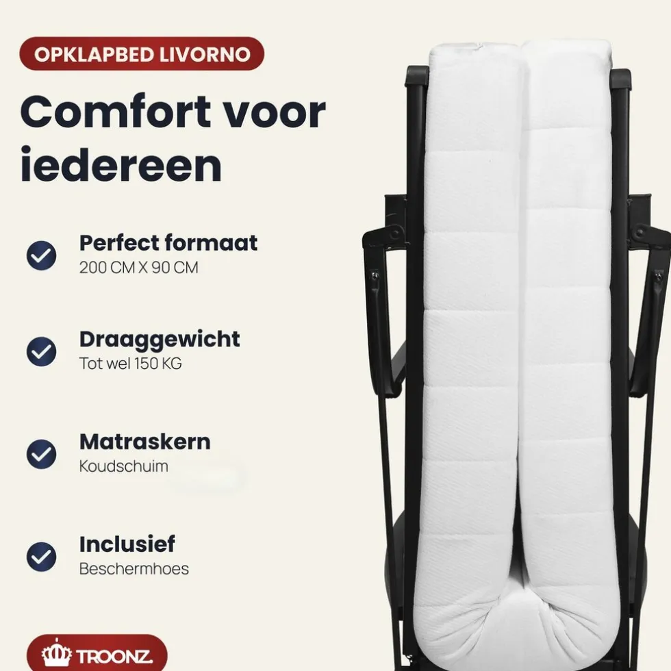 Troonz Luxe Opklapbed Livorno