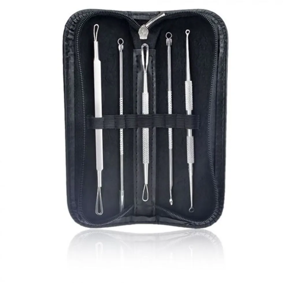 UNIQ Comedonenlepel Set – Complete Mee-eter Verwijder Set, RVS