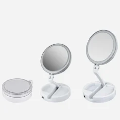 UNIQ Opvouwbare Led Make-up Make-upspiegel en 10x Vergroting