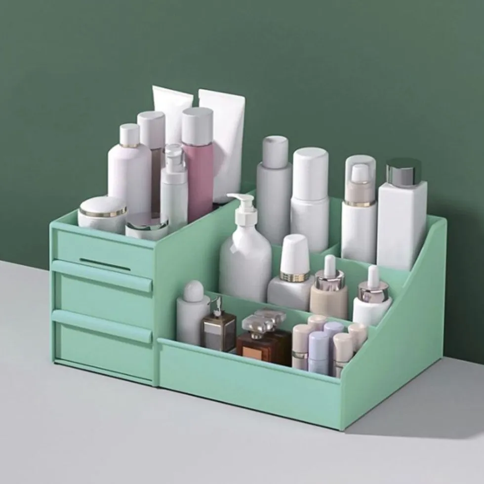 UNIQ Make‑up & Sieraden Organizer – 2 Laden, Mintgroen