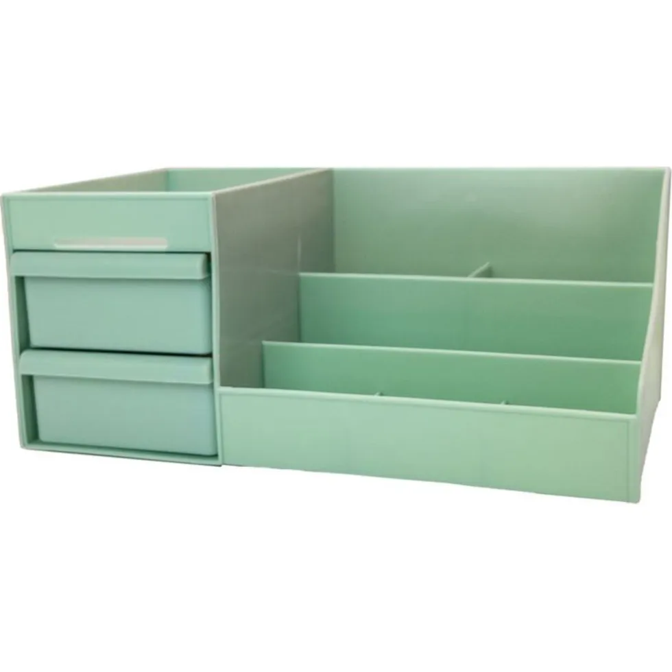 UNIQ Make‑up & Sieraden Organizer – 2 Laden, Mintgroen