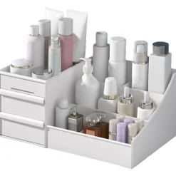 UNIQ Make‑up & Sieraden Organizer – 2 Laden, Wit - P110