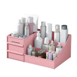 UNIQ Make‑up & Sieraden Organizer – 2 Laden, Roze - P110