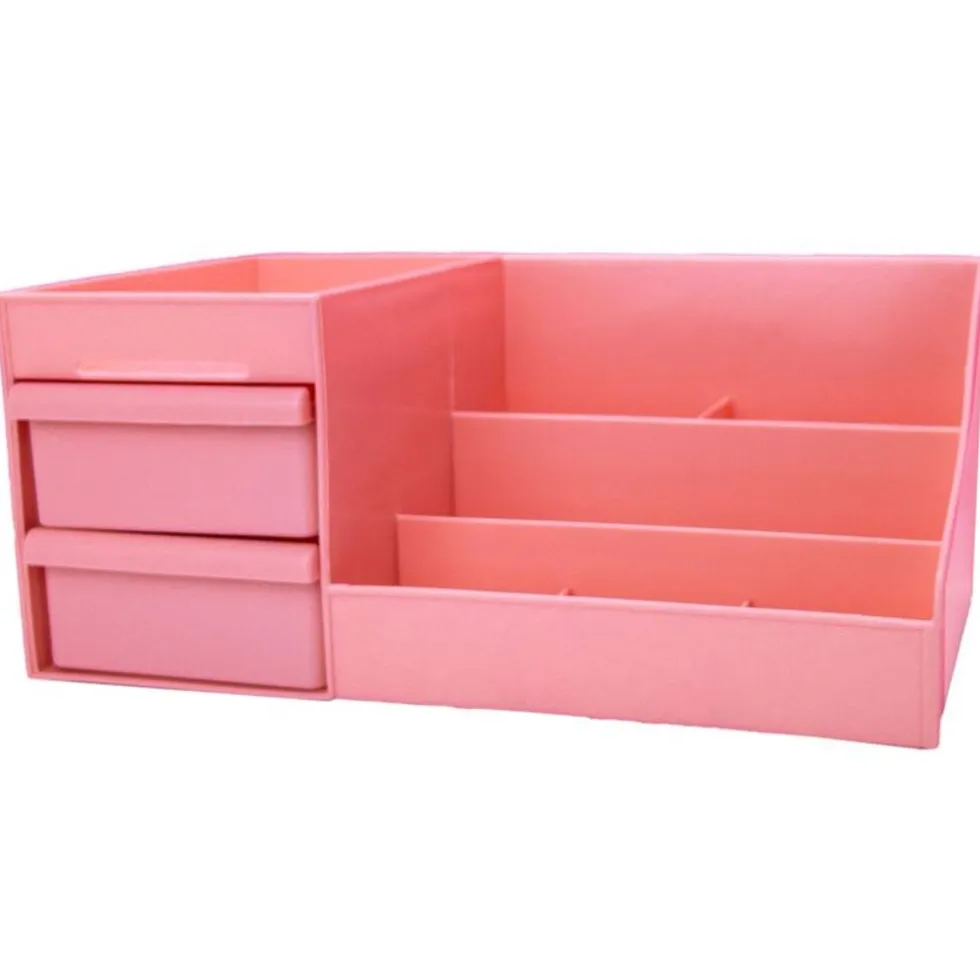 UNIQ Make‑up & Sieraden Organizer – 2 Laden, Roze - P110