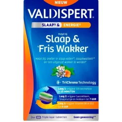 Valdispert Slaap & Fris Wakker Triple Layer Tabletten