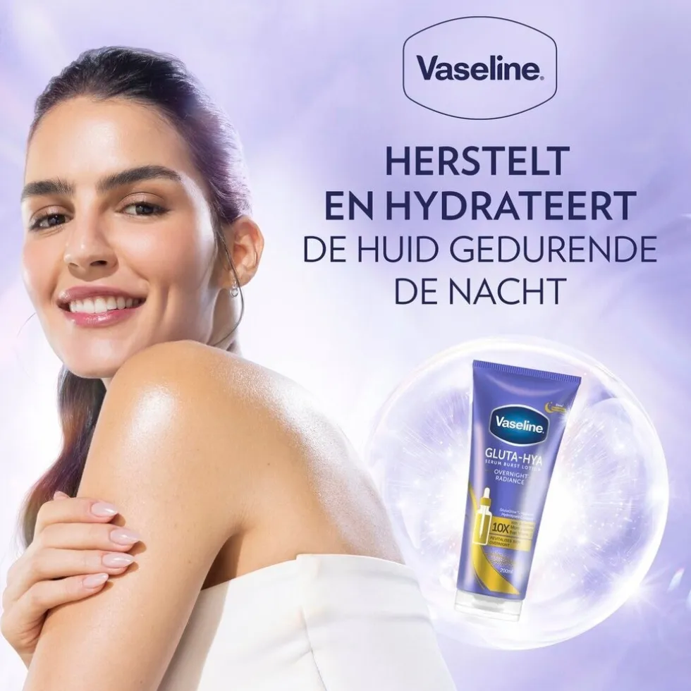 Vaseline Gluta-Hya Overnight Radiance Serum Burst Lotion