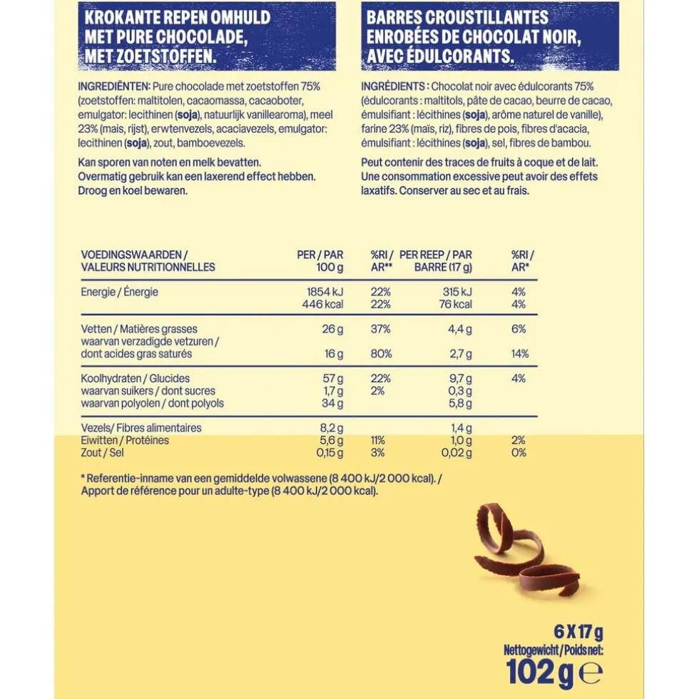 WeCare Crunchy Dark Choco Bars