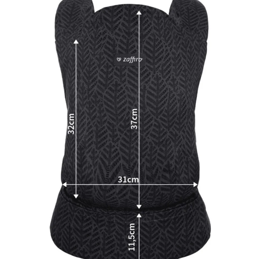 Zaffiro City Graphite Leaves Ergonomische Draagzak